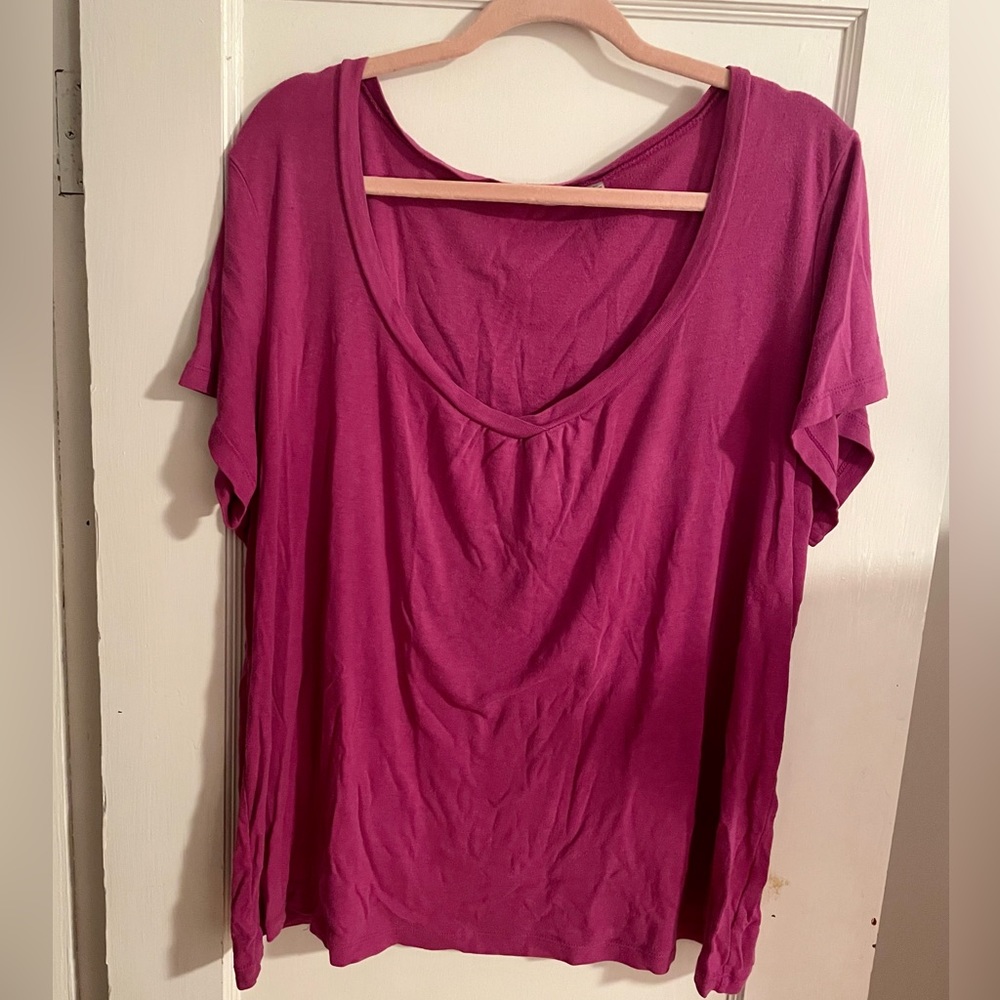 SALE 2/25, 3/30, 4/35!! Sejour Cotton Modal V-neck top, sz 3X.